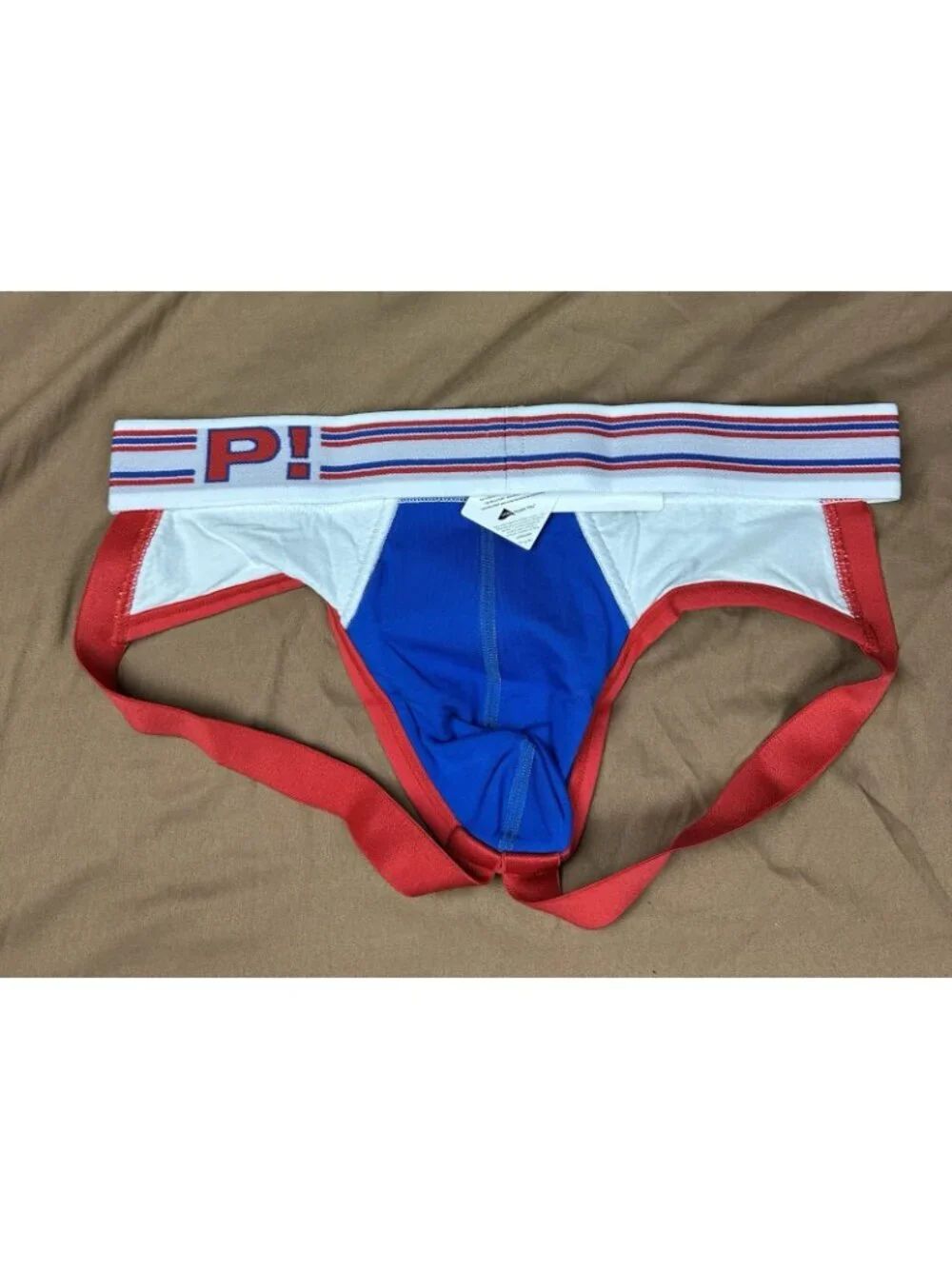 NEW PUMP! Underwear Velocity Jockstrap E-Racer Blue Red White Jock Large L
